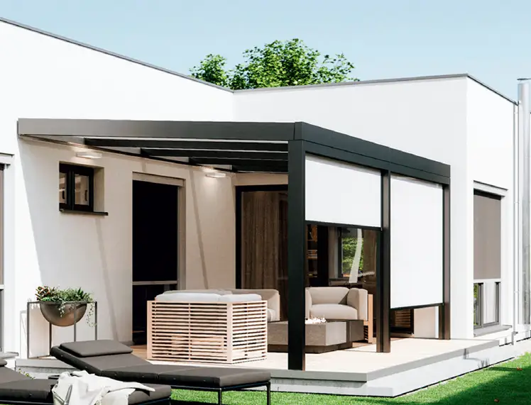 Senkrechtmarkise für Terrassenüberdachung in Baden Württemberg Spaichingen Tuttlingen Rottweil