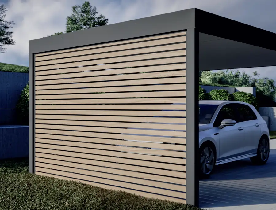 Sichtschutz und Witterungsschutz für Carport in Spaichingen, Tuttlingen und Baden Württemberg